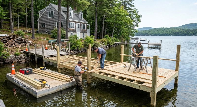 Pond Dock Construction in Overland Park, KS