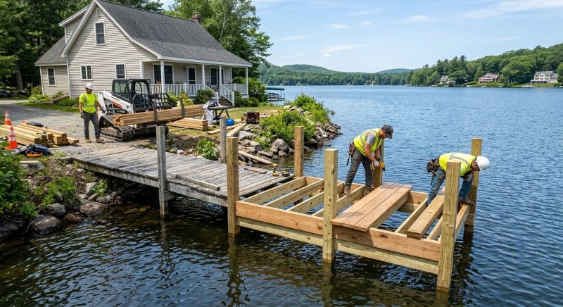 Pond Dock Installation in Olathe, KS